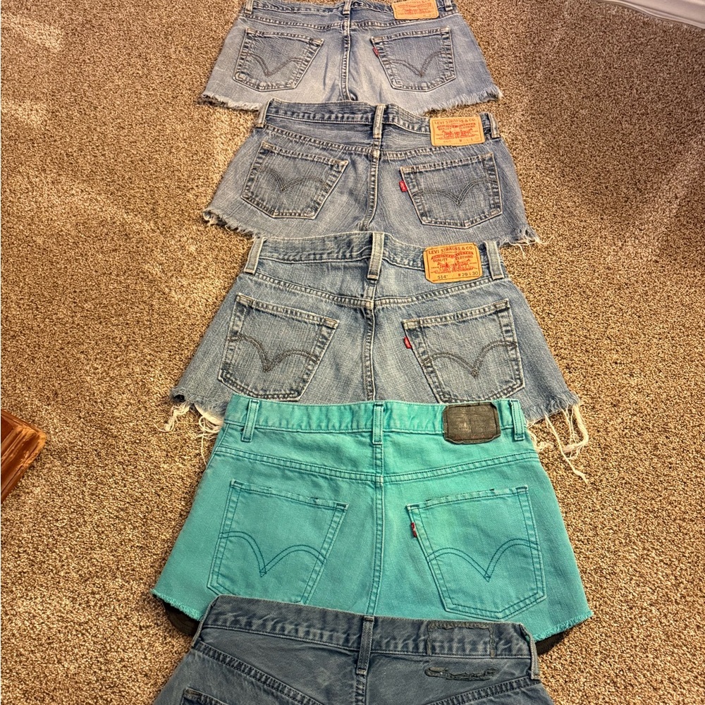 Vintage Levi’s Denim shorts 5 pairs all size 29